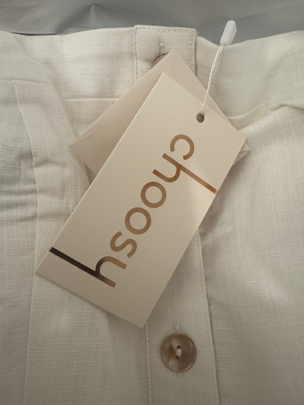 Ruffled Strap Button-Front Crop Top - Ivory - Picture 3 of 3